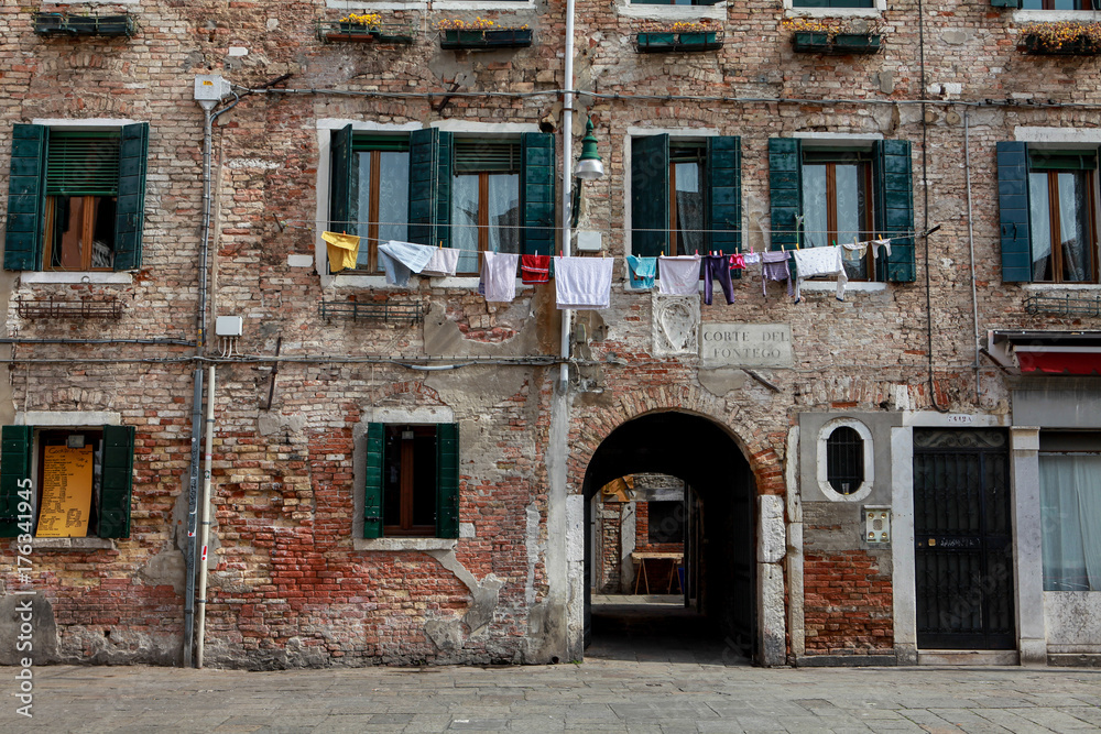 Old houses at Venice, Italy