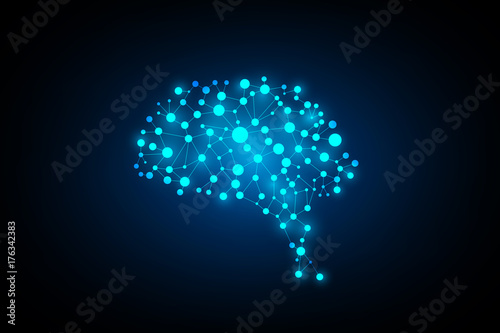 Creative concept of the human brain, vector illustration
