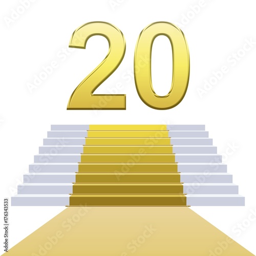 Fotografía Escaliers. Tapis or. Anniversaire 20 ans