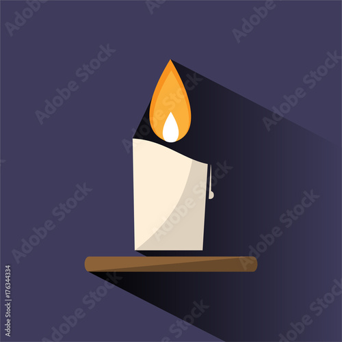 Wax candle color icon with shade on dark background