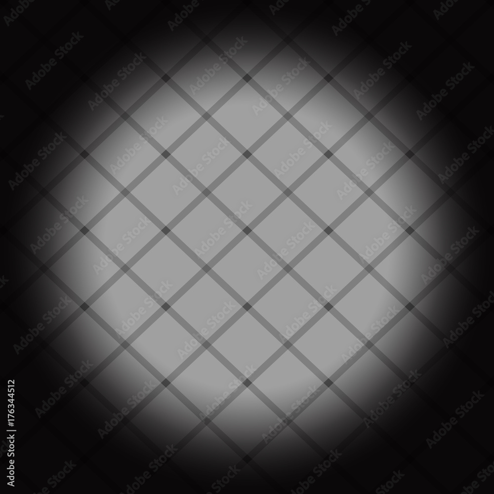 poster round gray squares chess. banner grey circle. abstract black background pattern. monochrome grunge texture. halftone effect. vector illustration