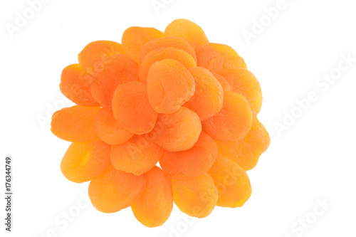 A pile of dried apricots