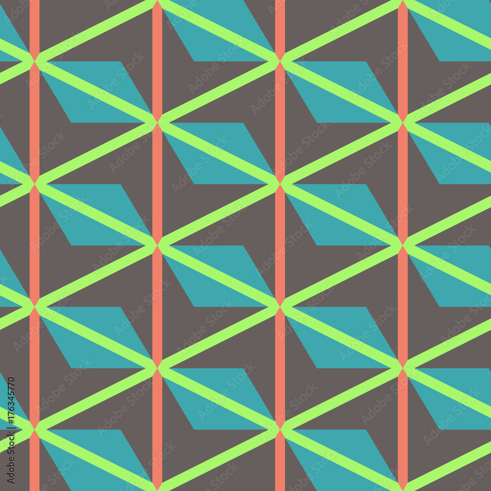 Seamless mosaic pattern. Geometric background. Vector Illustration.