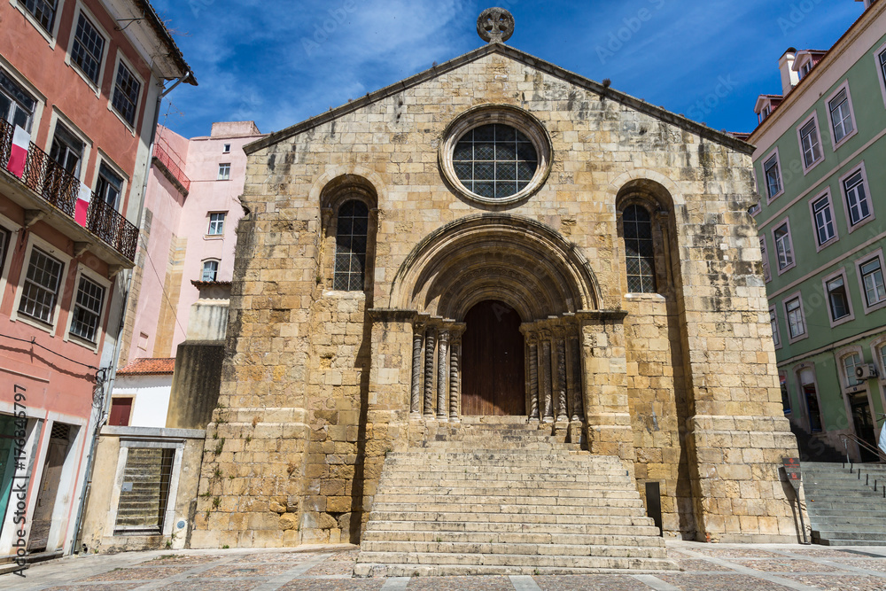 Sao Tiago Romanesque Style Church in Coimbra, Portugal