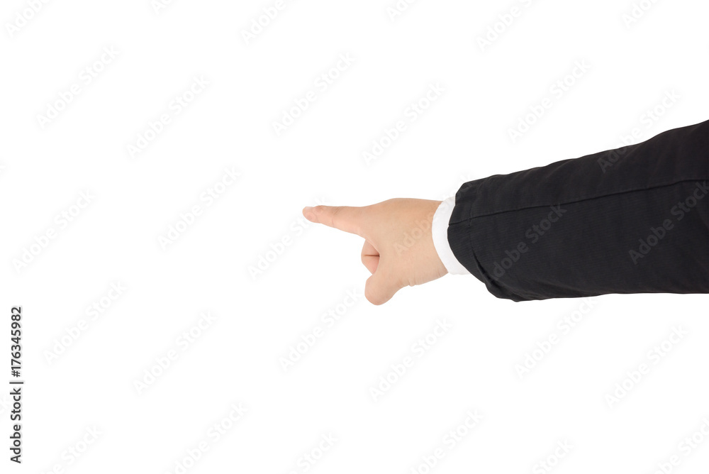 Isolated on White of Right Hand Finger Pointing in Business and Technology Concept with Clipping Path Selection Isolated on White of Right Hand Finger Pointing in Business and Technology Concept with Clipping Path Selection