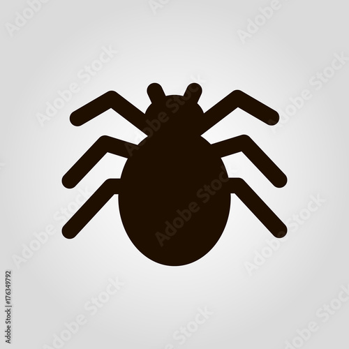 Spider isolated flat vector icon