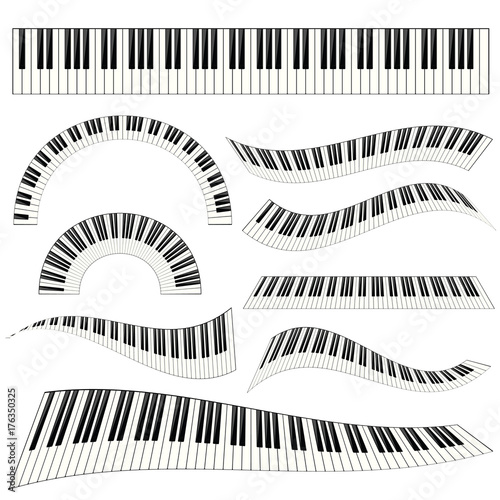 piano kayboard set illustration