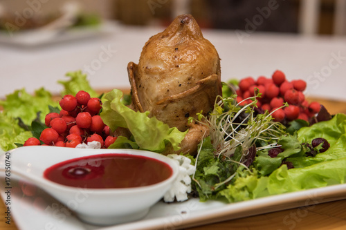 quail roasted with sweet an...