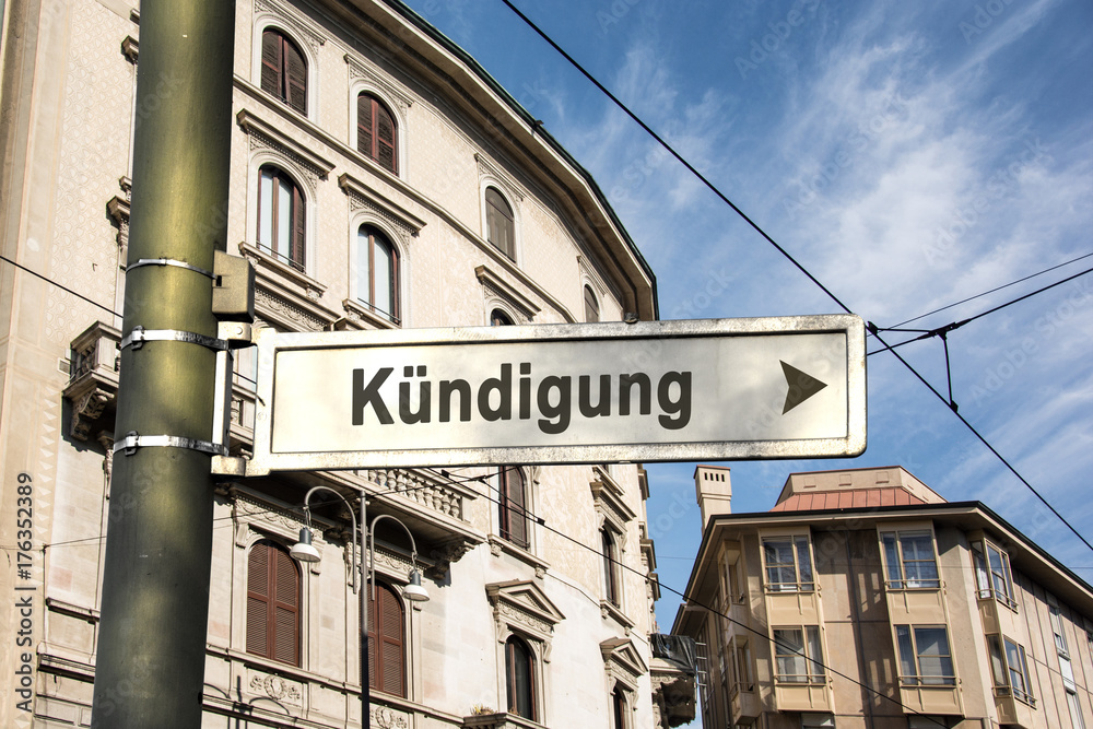 Schild 242 - Kündigung