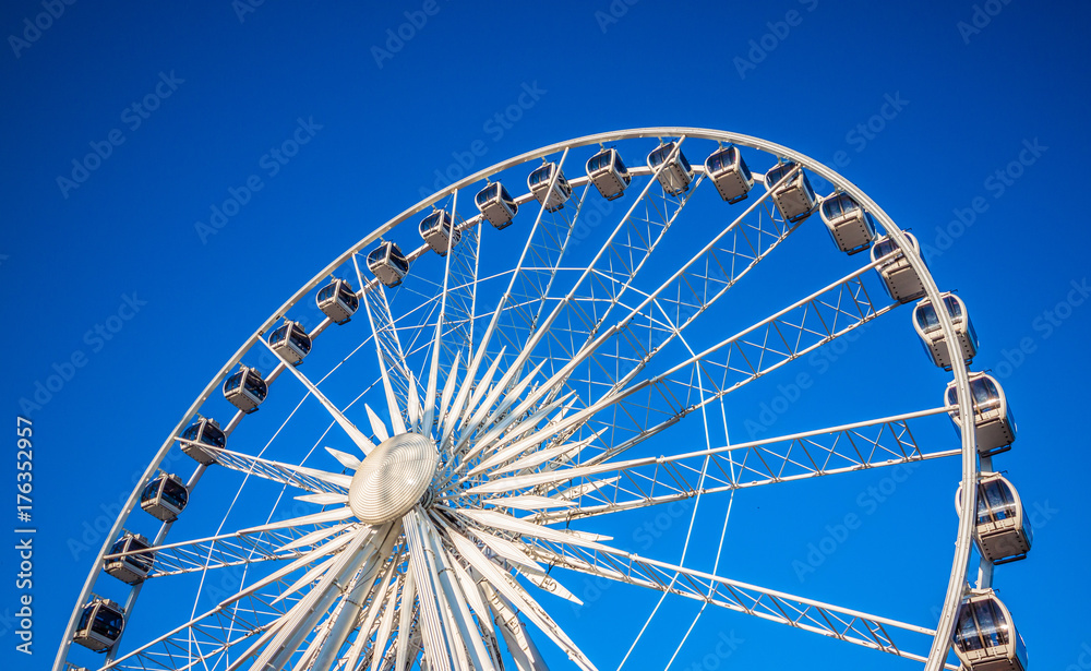 Ferris wheel in the old town of Gdansk. Poland
