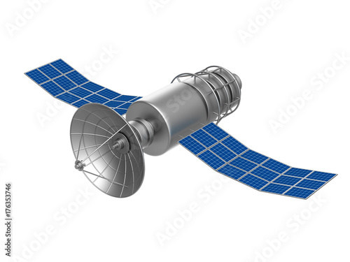 satellite on white backgrou...