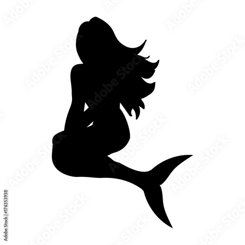 Mermaid siren silhouette ancient mythology fantasy
