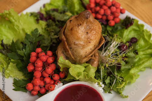 quail roasted with sweet an...