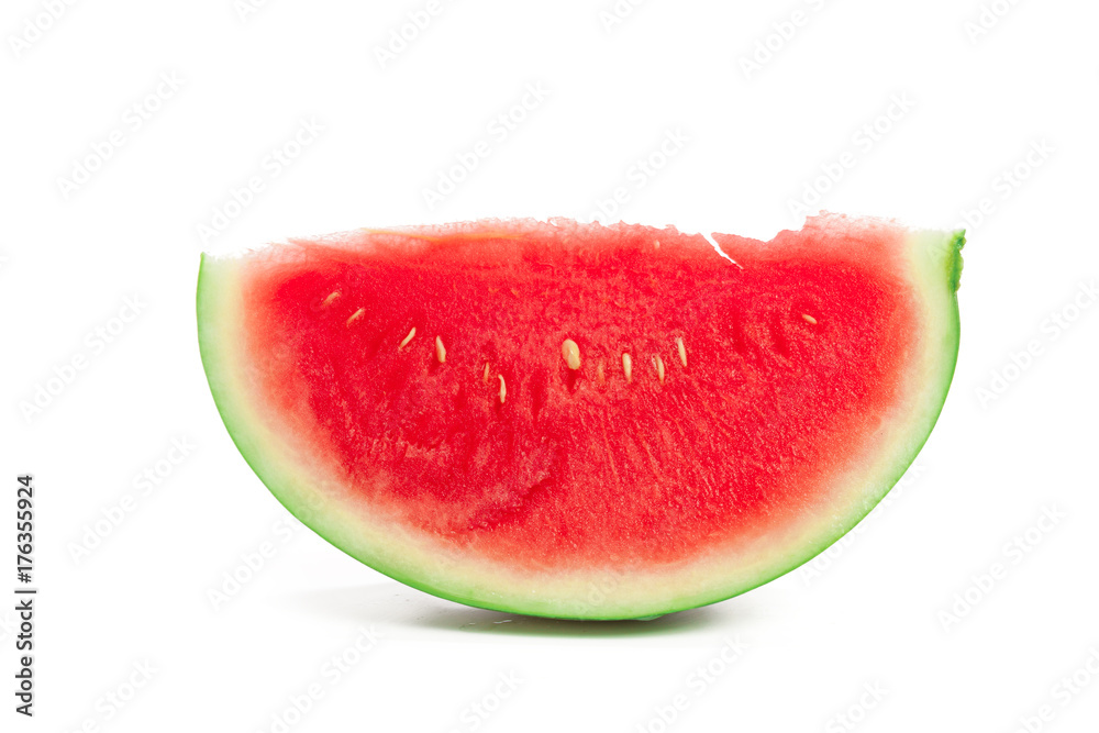 Slice of watermelon on white background Slice of watermelon on white background
