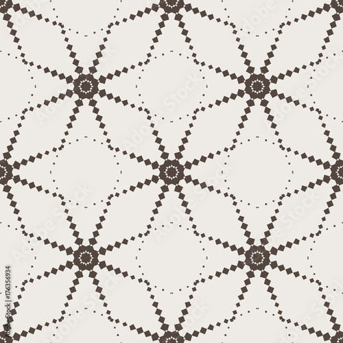 Vector seamless texture: endless abstract monochrome geometric pattern.