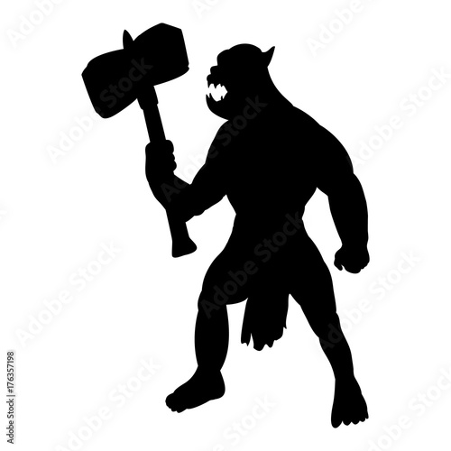 Orc silhouette monster villain fantasy