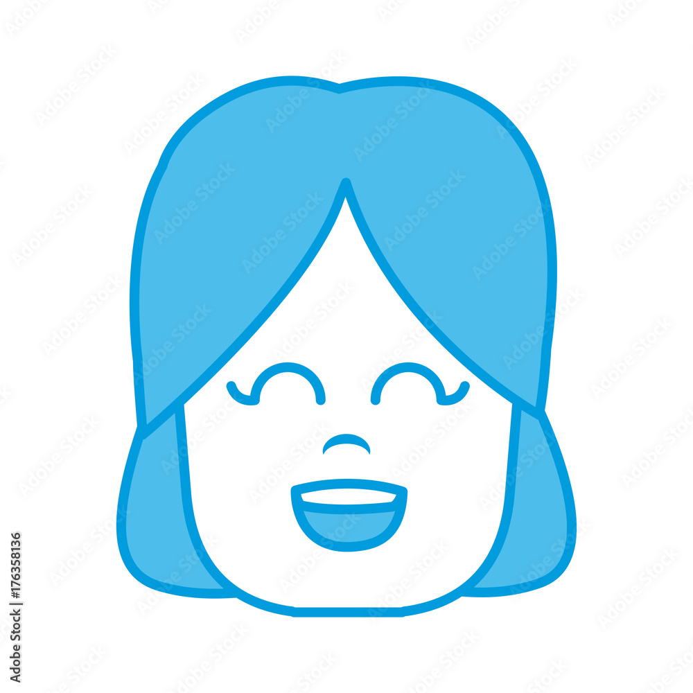 Cute girl face icon vector illustration graphic design Cute girl face icon vector illustration graphic design
