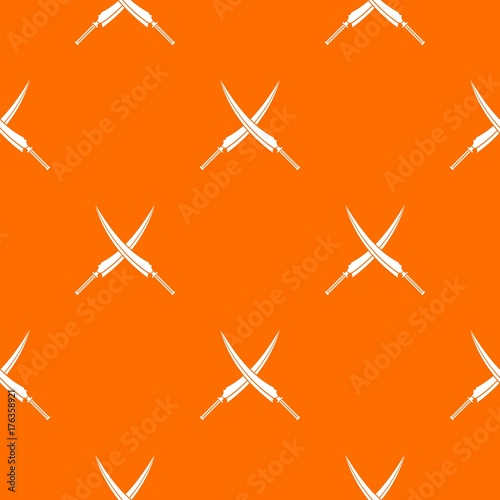 Samurai swords pattern seamless