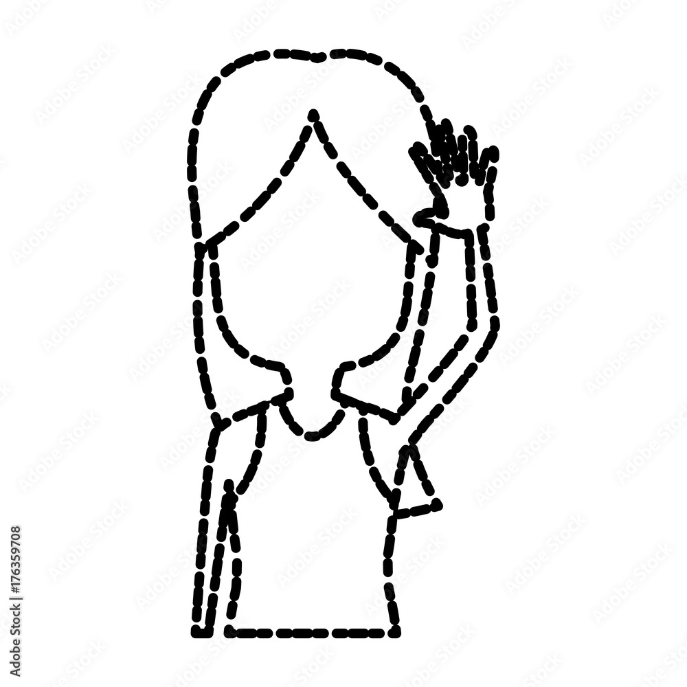 Cute girl cartoon icon vector illustration graphic design