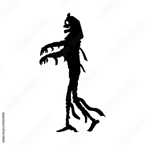 Mummy halloween silhouette scary monster fantasy