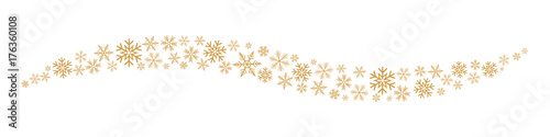 Gold snowflakes border