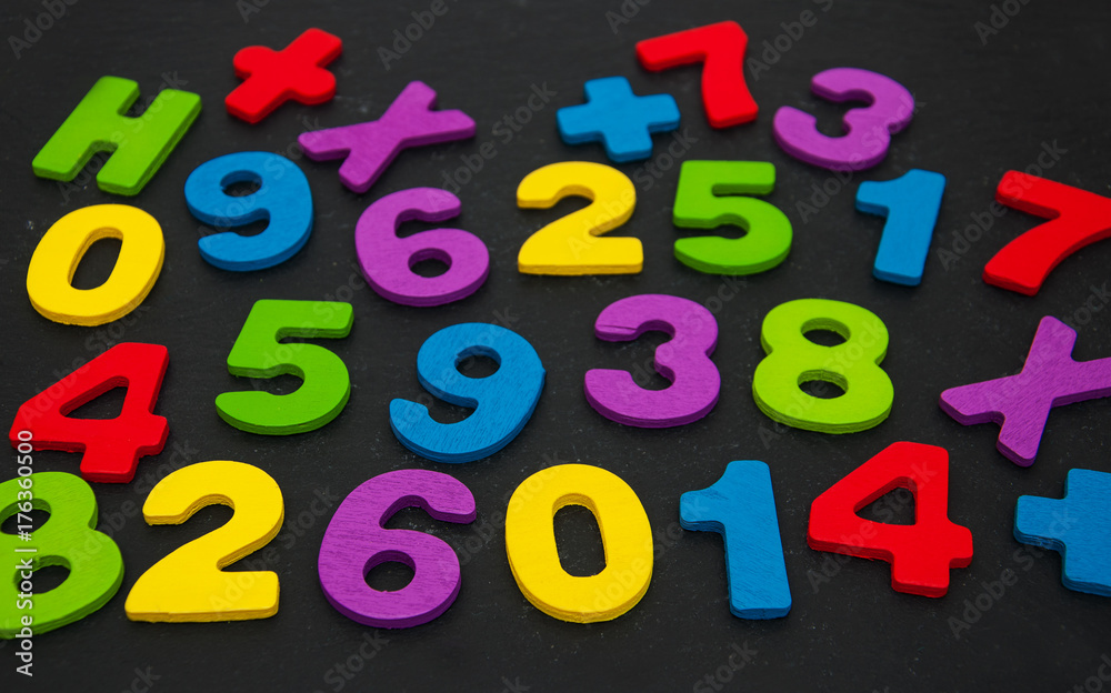 colorful wooden numbers colorful wooden numbers