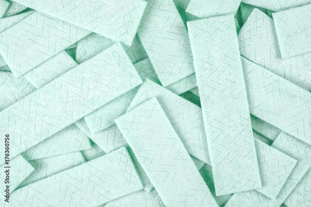 Textured background many chewing gum plates Textured background many chewing gum plates