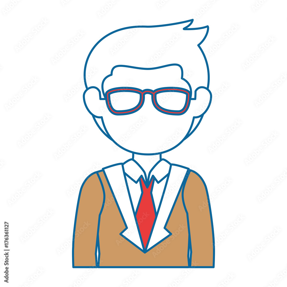 businessman avatar character icon