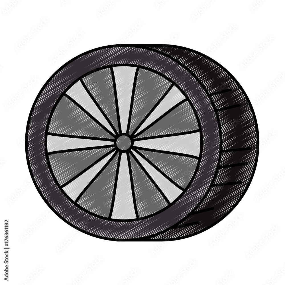 car tires isolated icon