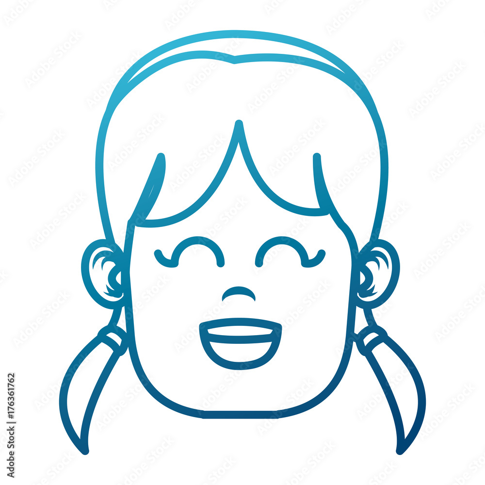 Cute girl face icon vector illustration graphic Cute girl face icon vector illustration graphic