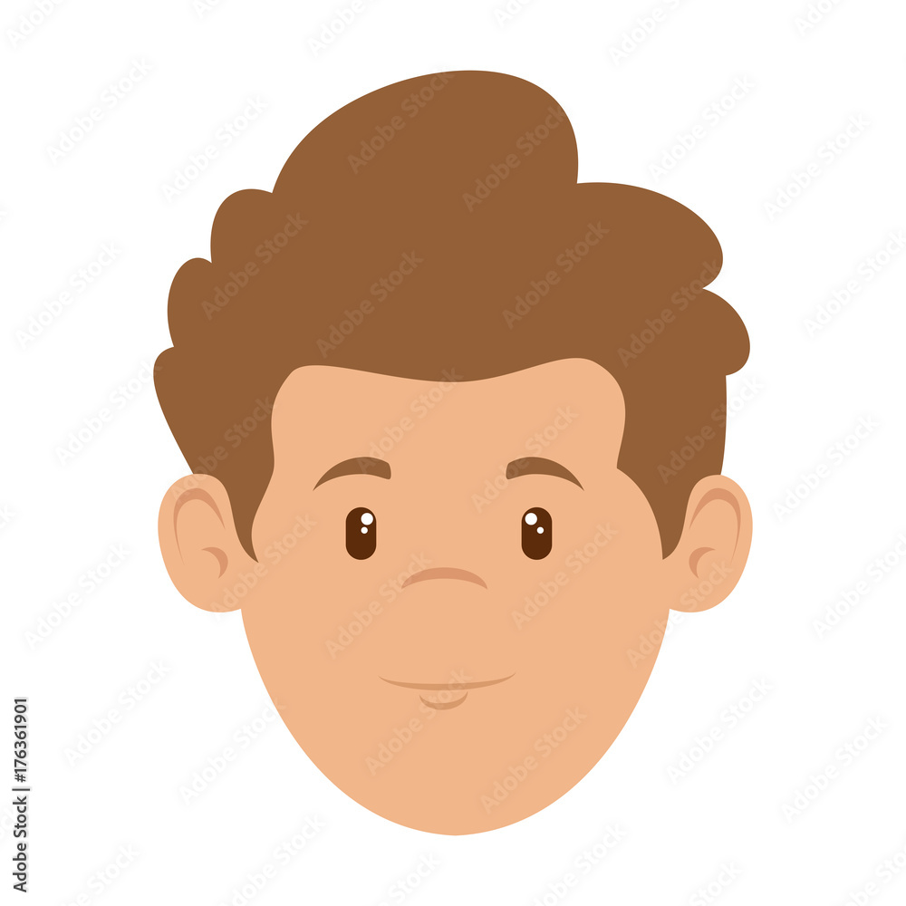 young man head avatar character