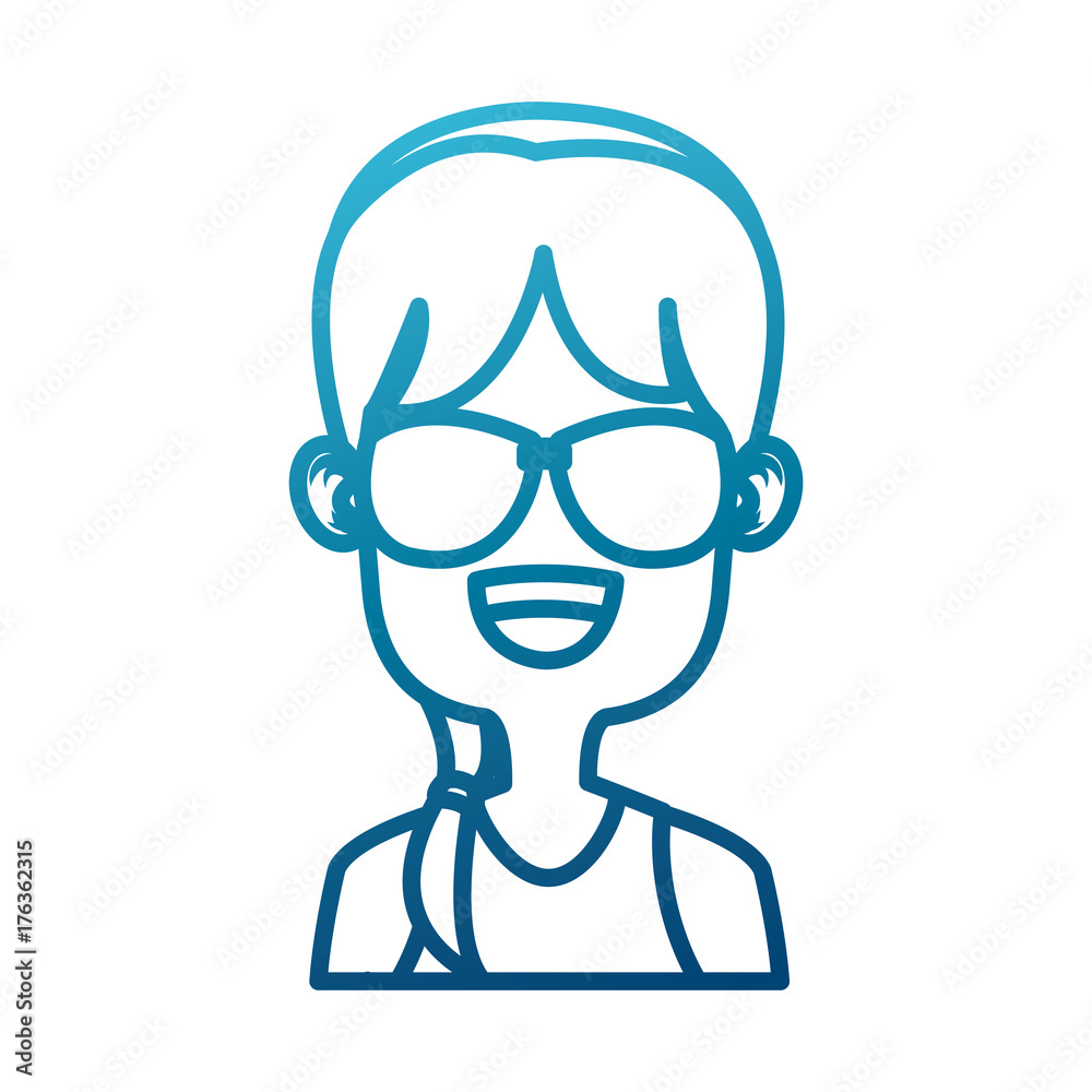 Girl with sunglasses icon vector illustration graphic Girl with sunglasses icon vector illustration graphic