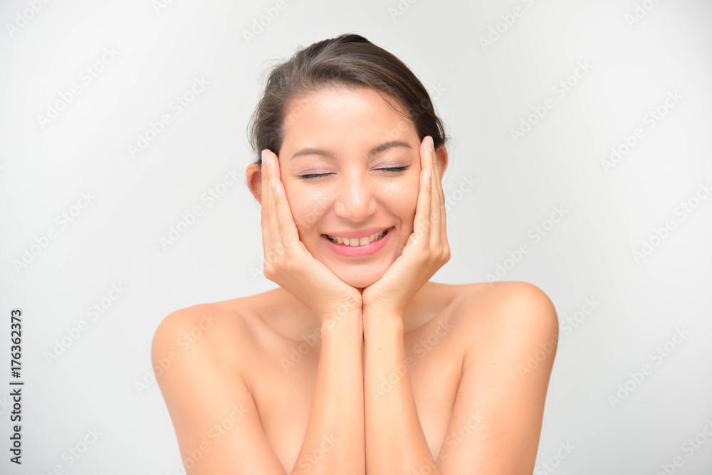 close up face beautiful women . emotion of face concept close up face beautiful women . emotion of face concept