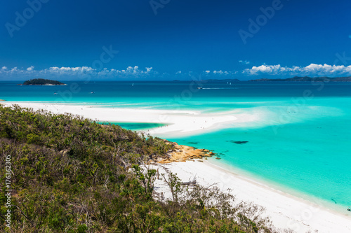 Fototapeta Naklejka Na Ścianę i Meble -  Amazing Whitehaven Beach in the Whitsunday Islands, Queensland, Australia