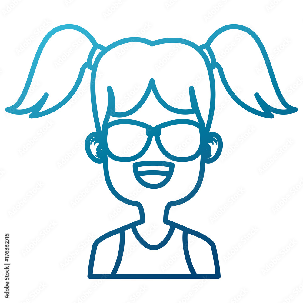 Girl with sunglasses icon vector illustration graphic Girl with sunglasses icon vector illustration graphic