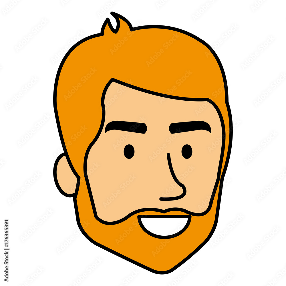 young man head avatar character