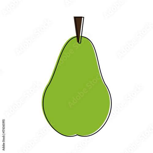 pear fruit icon image vector illustration design 