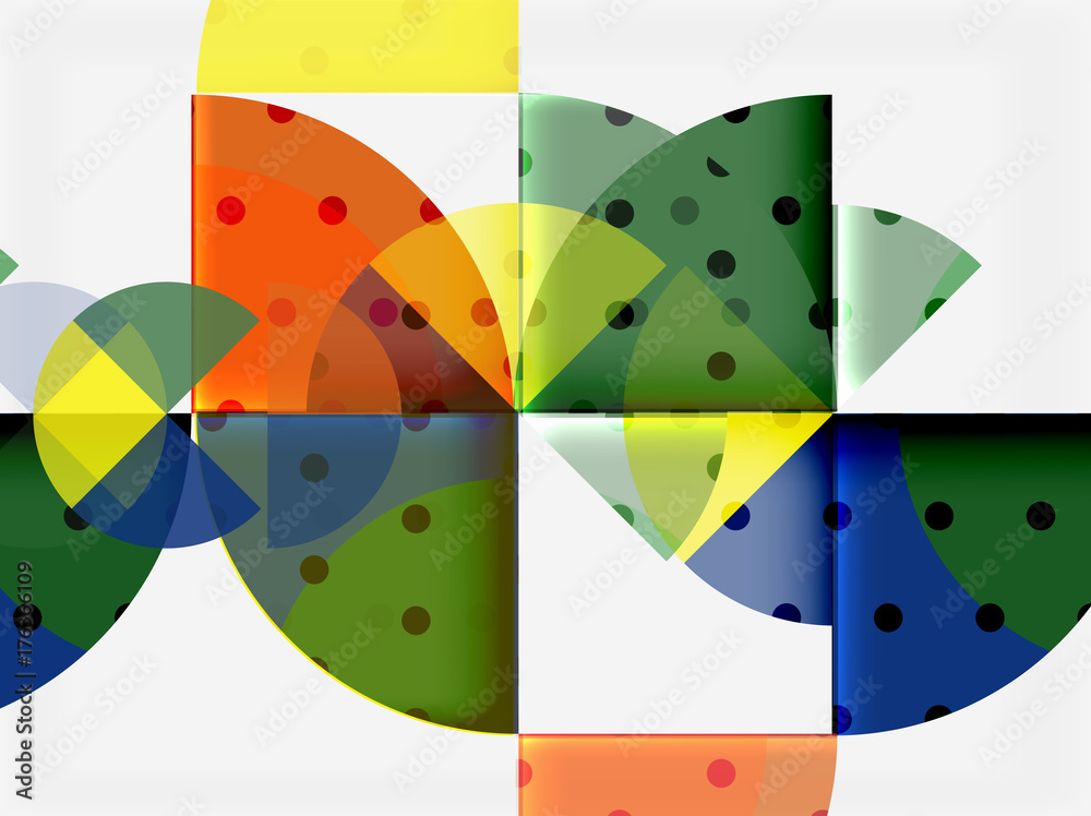 Circle elements on black background Circle elements on black background