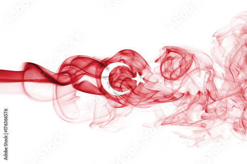 Turkey national smoke flag