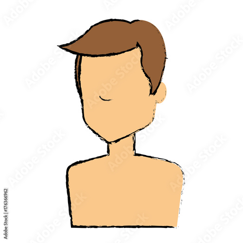 young man shirtless avatar character