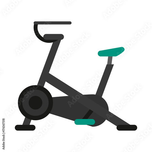 spinning bike fitness or sport related icon image vector illustration design 