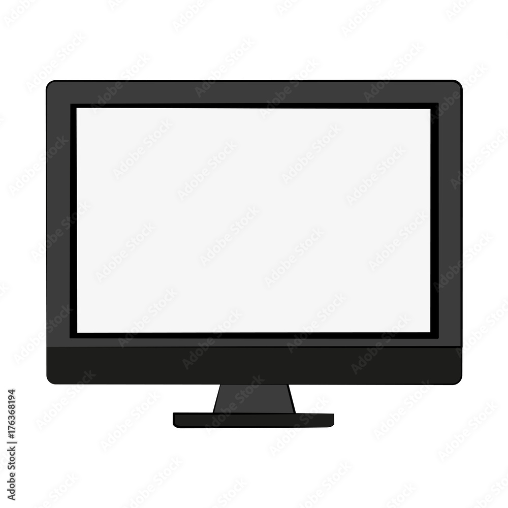 computer monitor with blank screen icon image vector illustration design computer monitor with blank screen icon image vector illustration design
