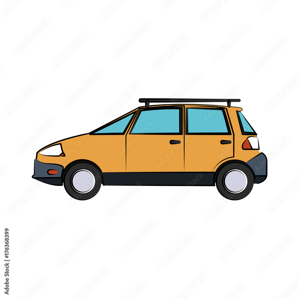 car van sideview icon image vector illustration design 