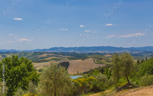 Panoramablick in der Toskana Italien