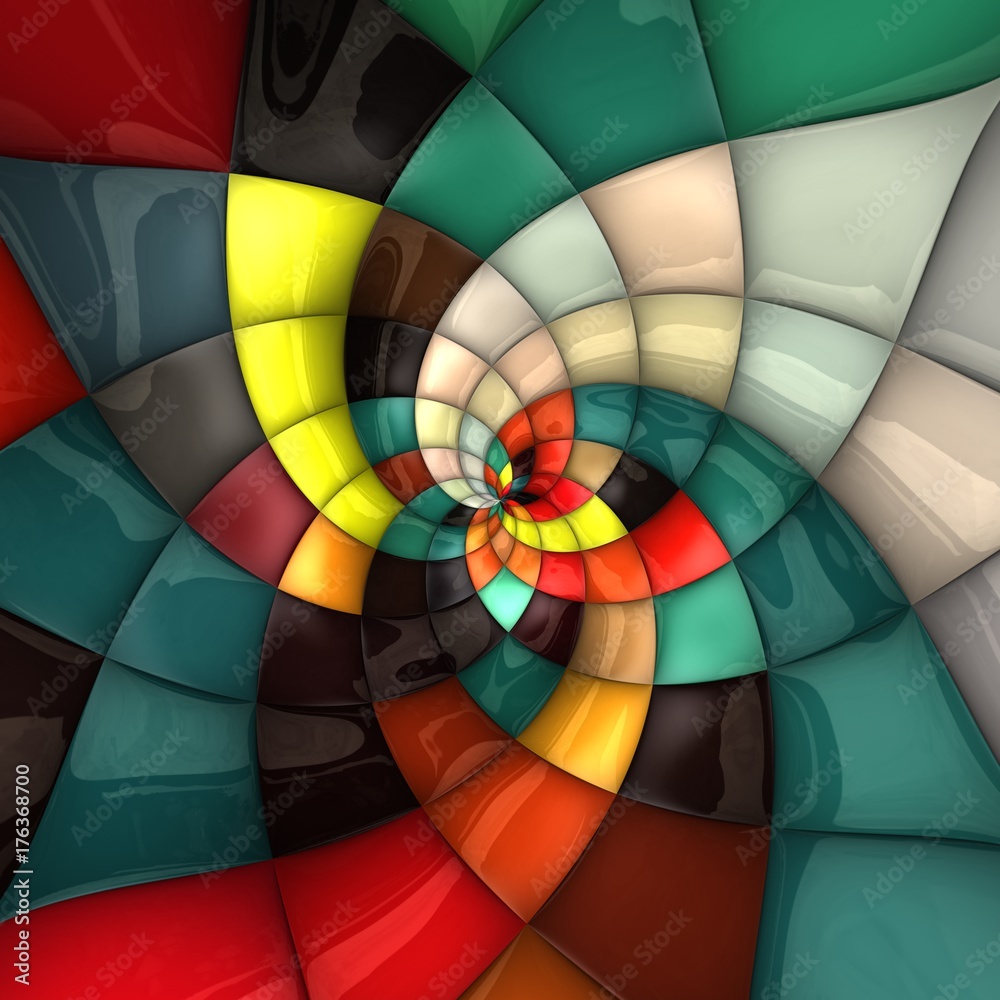 Obraz premium 3D rendering glossy flower artwork