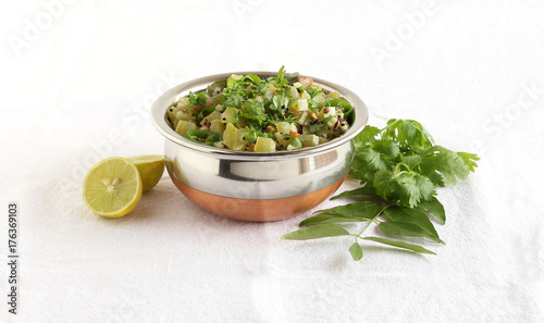 Snake gourd curry, a healthy Indian vegetarian, traditional and popular side dish.