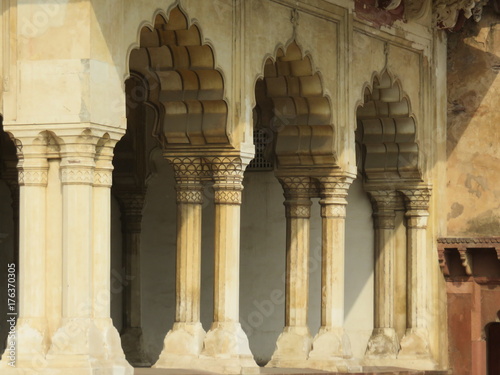 Columns, red fort, India