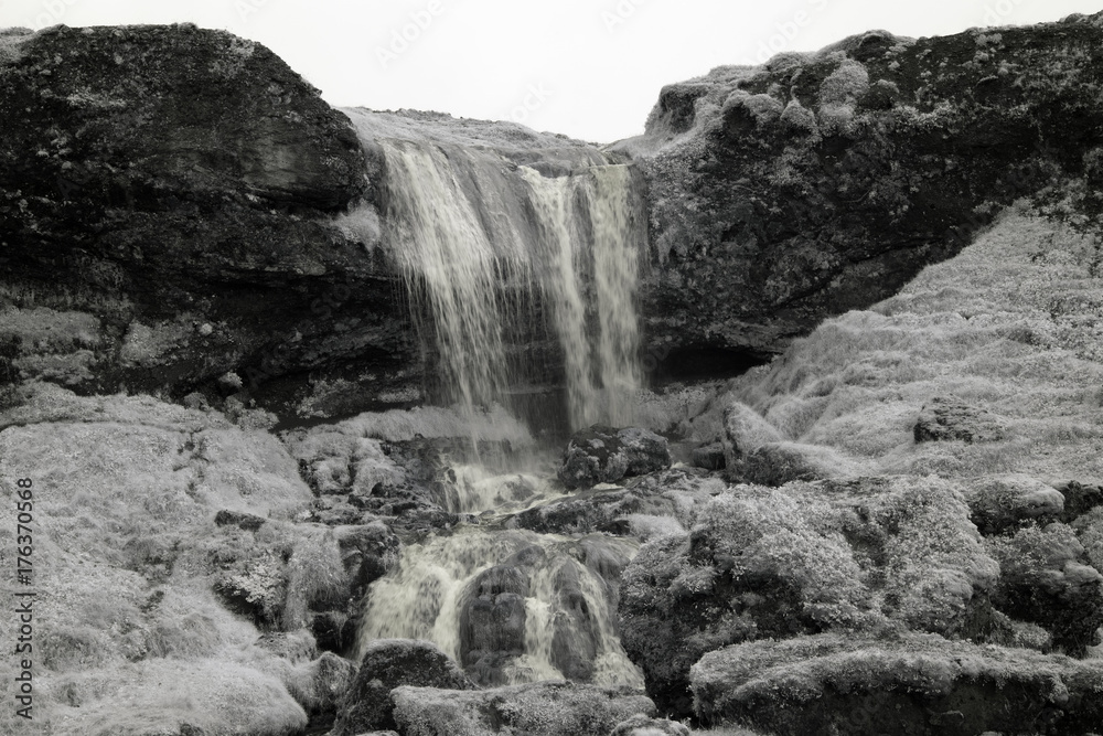 Obraz premium Sheep's Waaterfall Iceland in Infrared