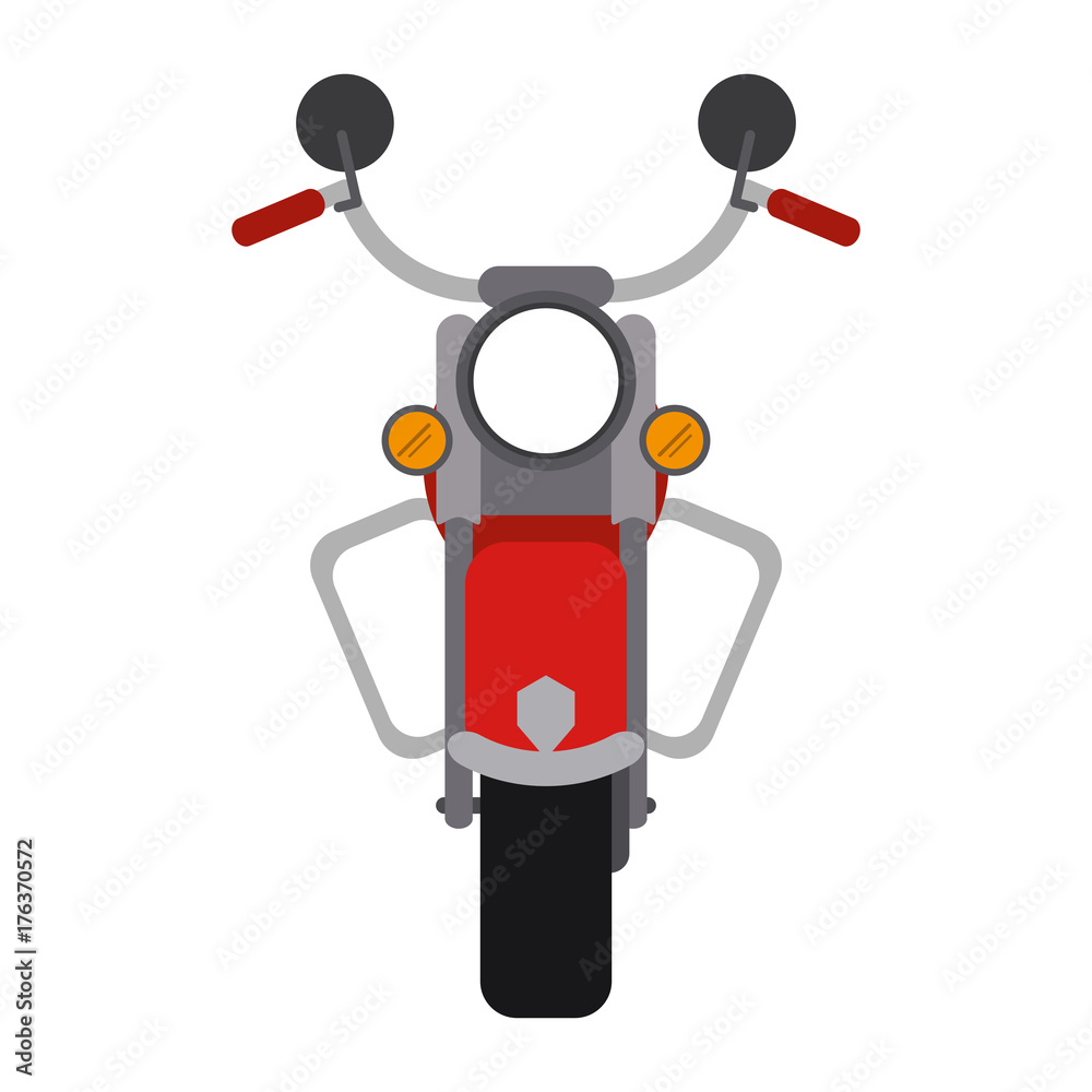 Fototapeta premium vintage motorcycle frontview icon image vector illustration design 