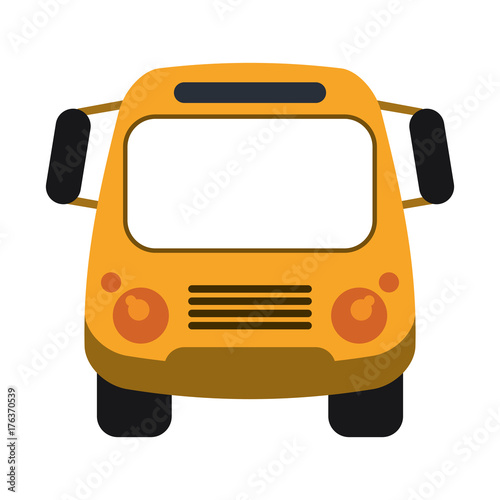 school bus frontview icon image vector illustration design 